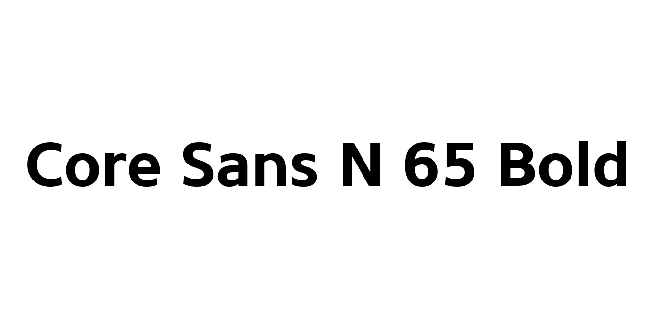 Core Sans N 65 Bold Font Preview