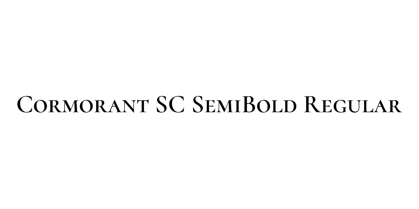 Cormorant SC SemiBold Regular Font Preview