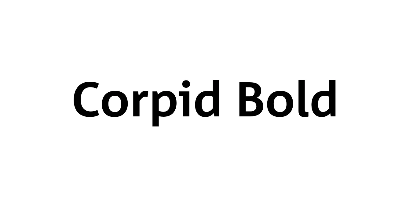 Corpid Bold Font Preview