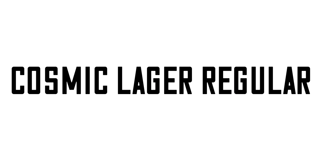 Cosmic Lager Regular Font Preview