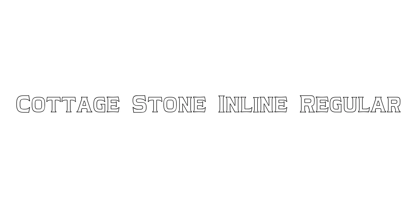 Cottage Stone Inline Regular Font Preview