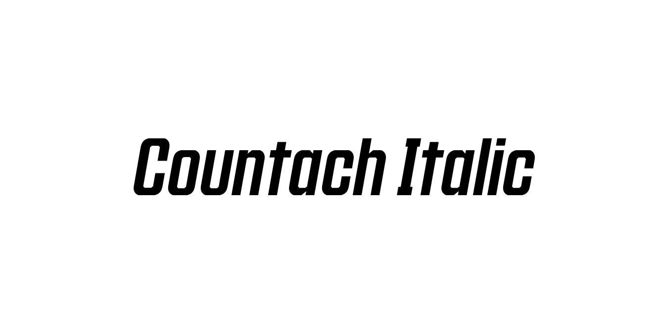 Countach Italic Font Preview