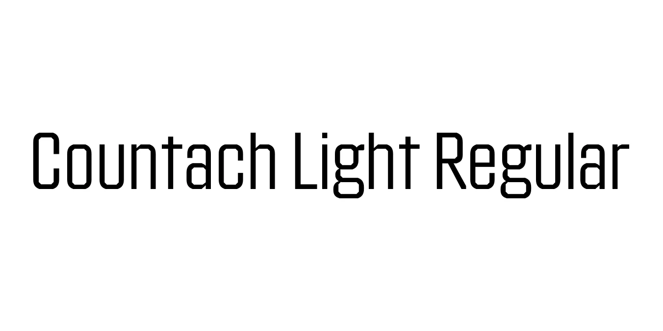 Countach Light Regular Font Preview