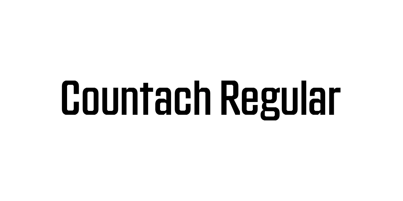 Countach Regular Font Preview
