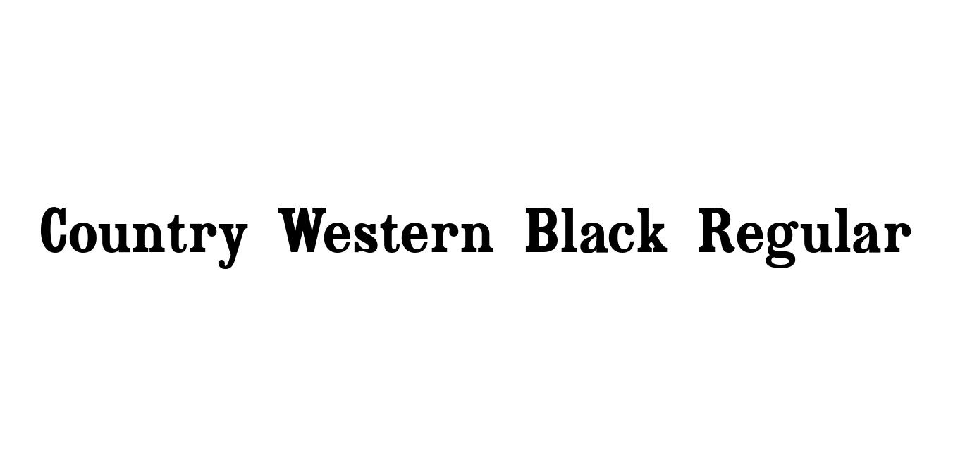 Country Western Black Regular Font Preview