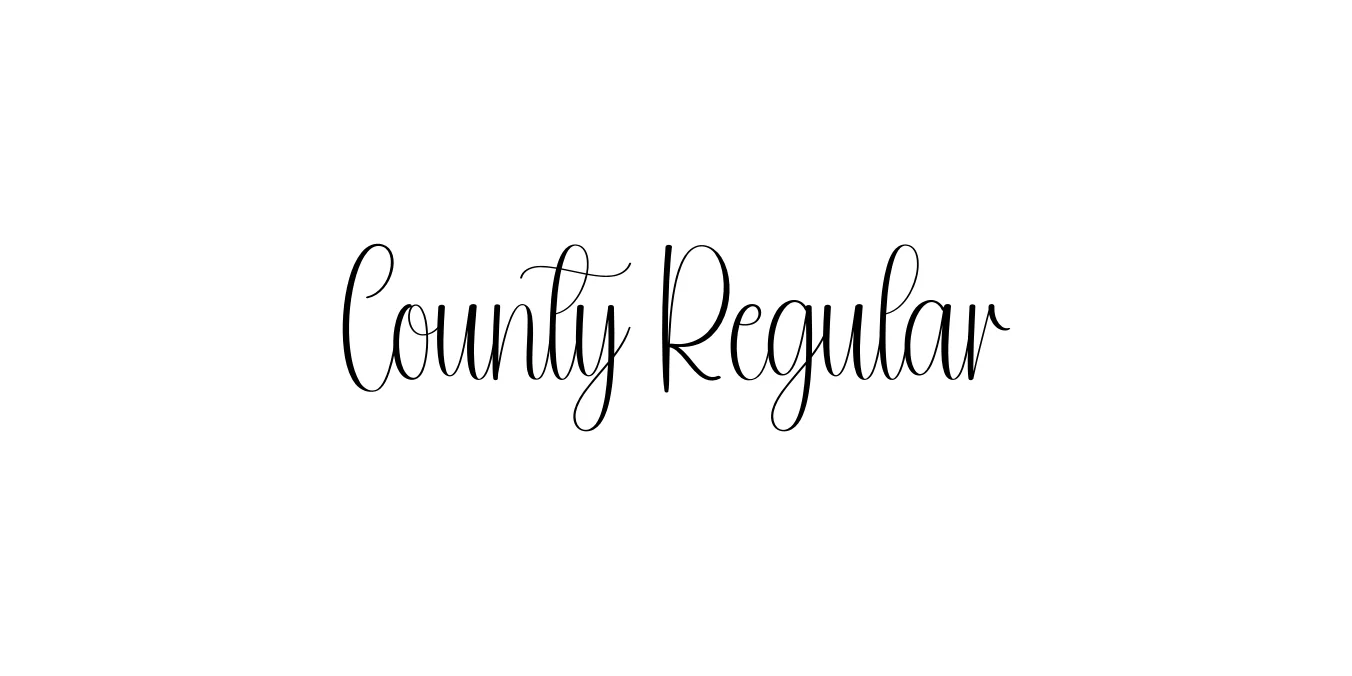 County Regular Font Preview