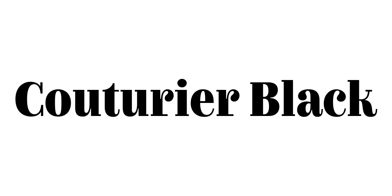 Couturier Black Font Preview