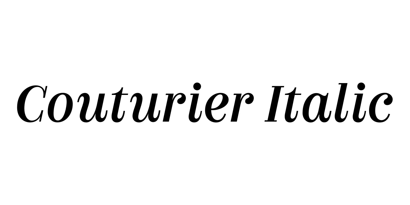Couturier Italic Font Preview