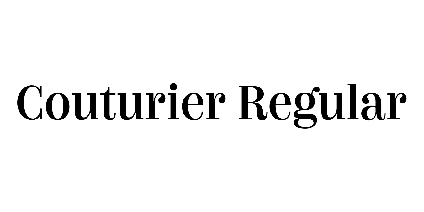 Couturier Regular Font Preview