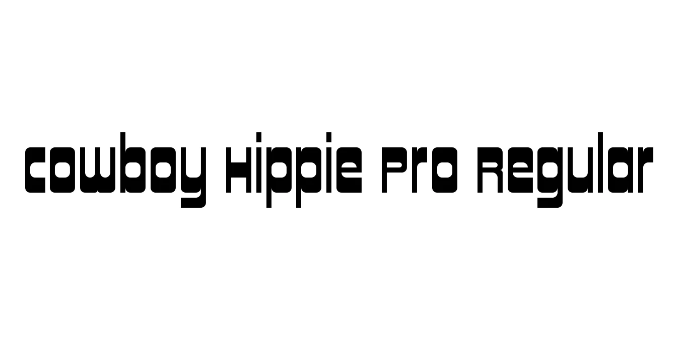 Cowboy Hippie Pro Regular Font Preview
