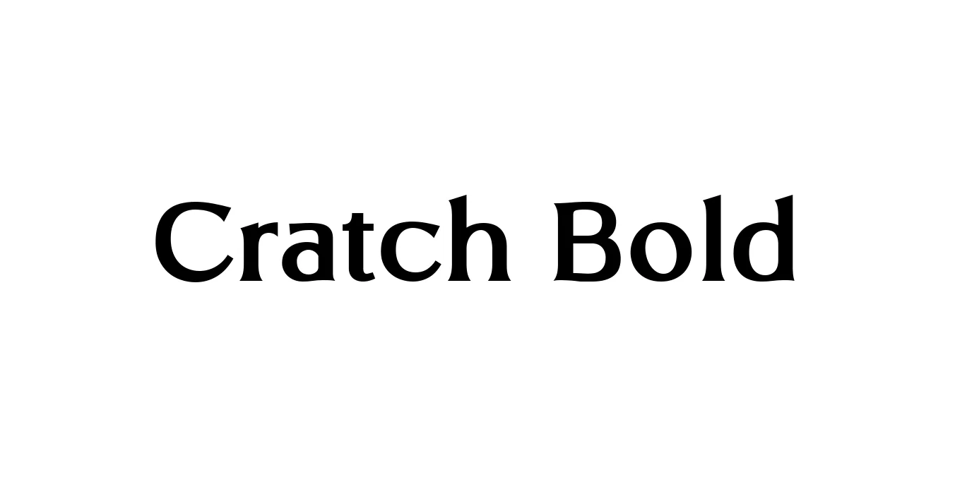 Cratch Bold Font Preview