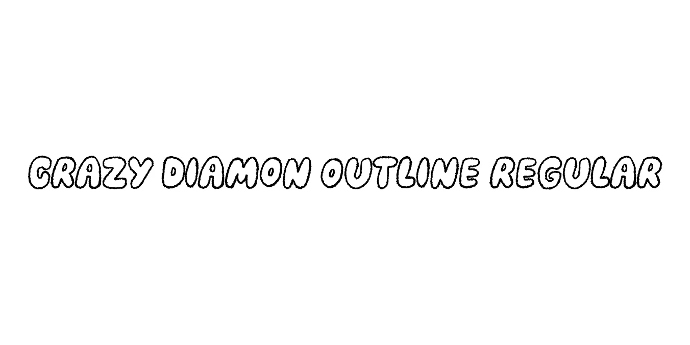 Crazy Diamon Outline Regular Font Preview