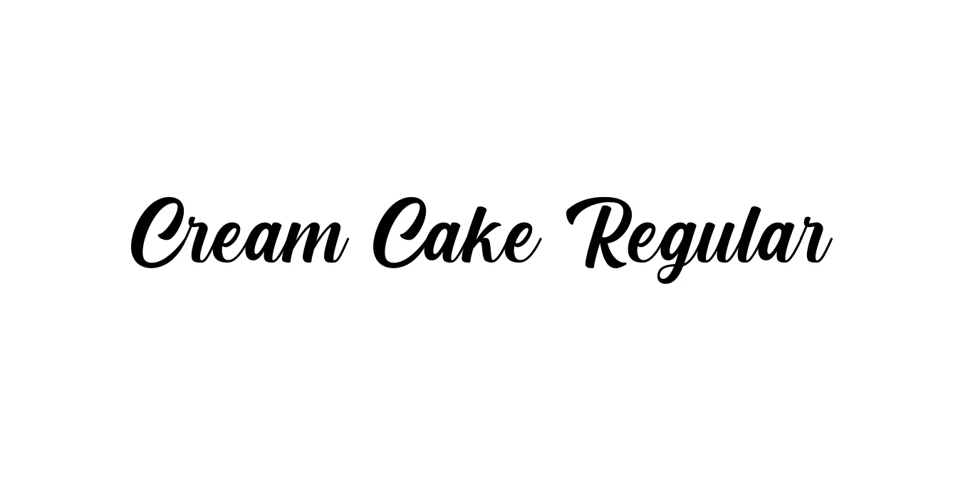 Cream Cake Regular Font Preview