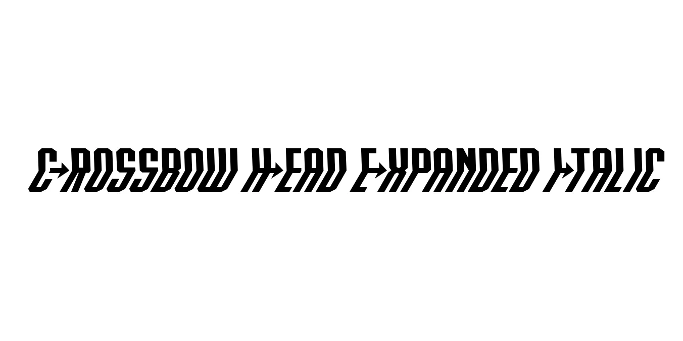 Crossbow Head Expanded Italic Font Preview