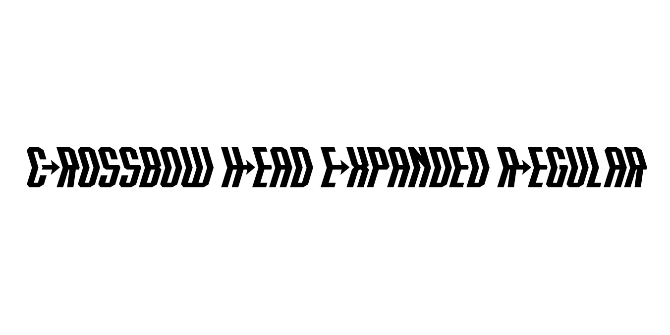 Crossbow Head Expanded Regular Font Preview
