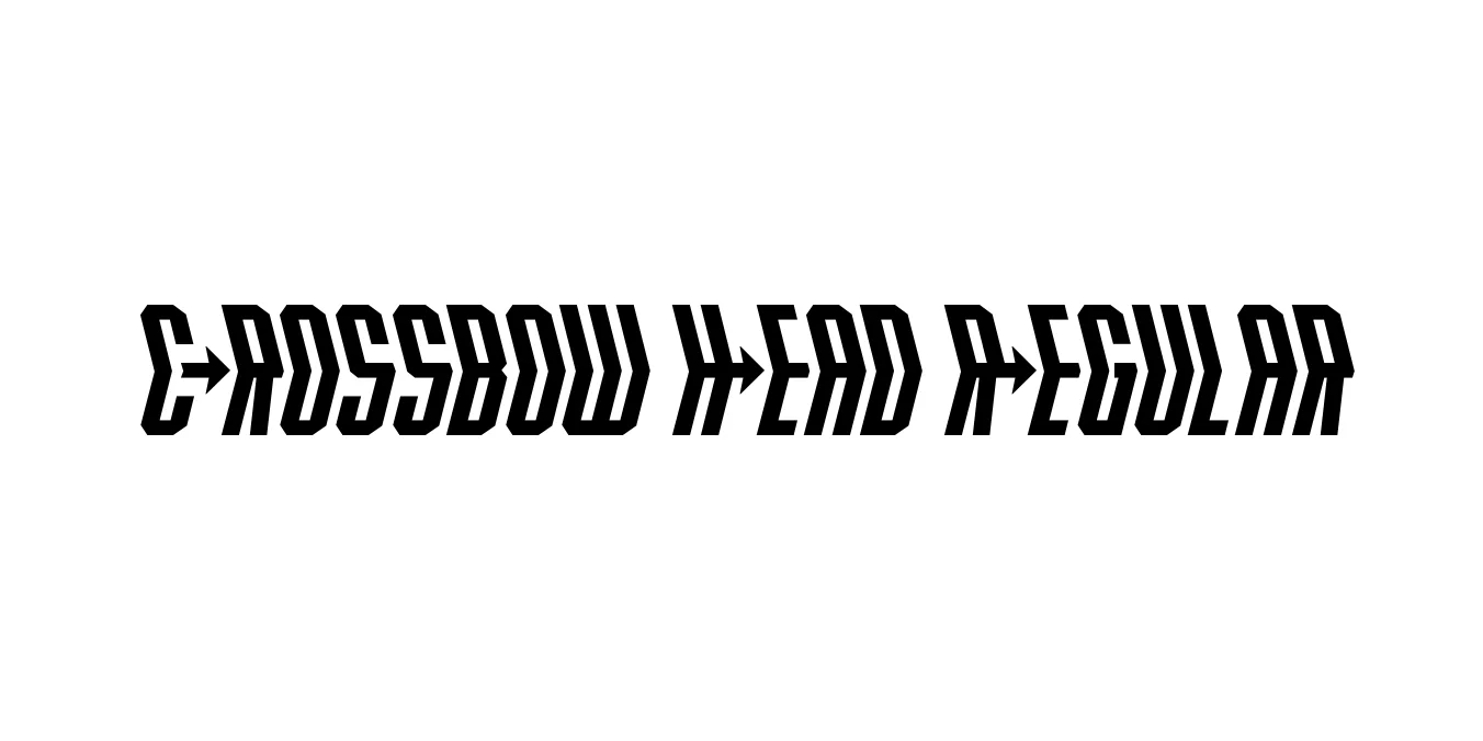 Crossbow Head Regular Font Preview