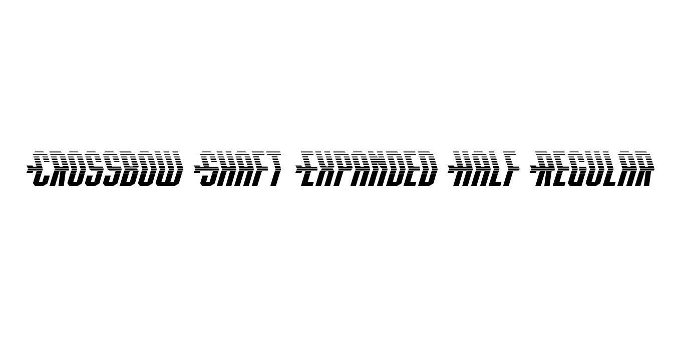 Crossbow Shaft Expanded Half Regular Font Preview