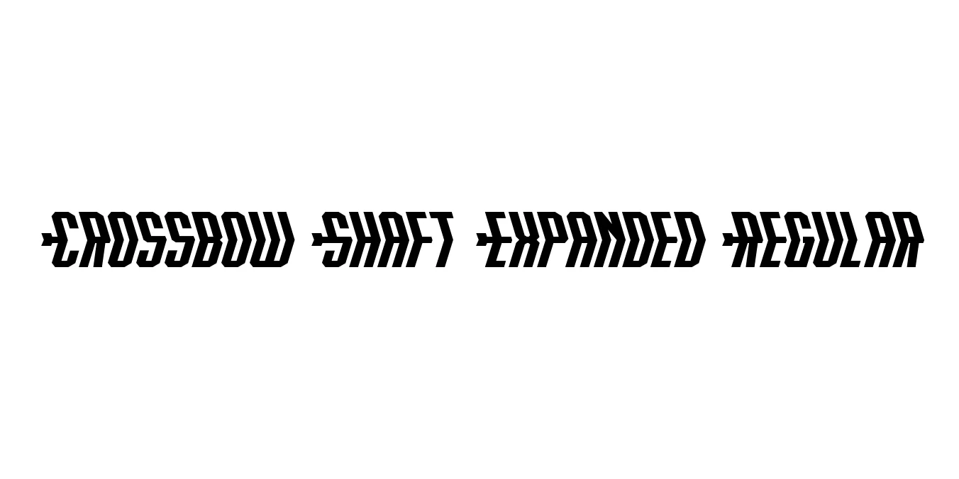 Crossbow Shaft Expanded Regular Font Preview