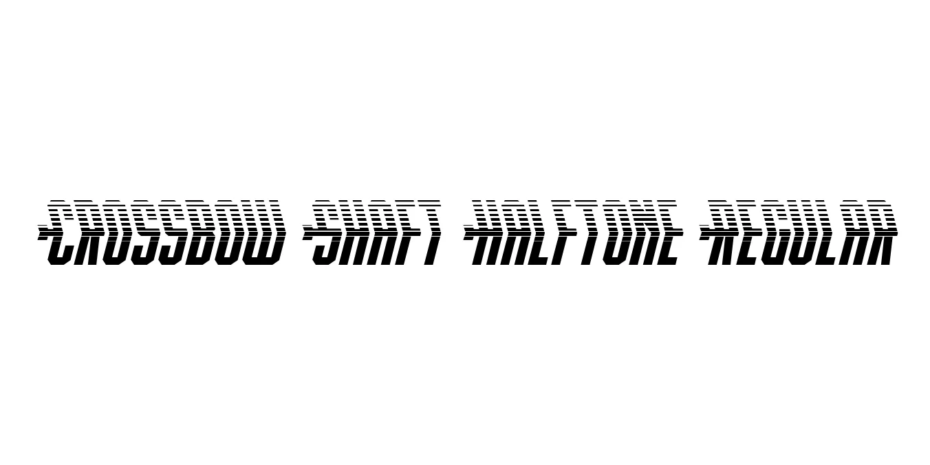 Crossbow Shaft Halftone Regular Font Preview