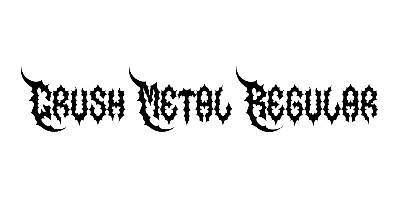 Crush Metal Regular Font Preview