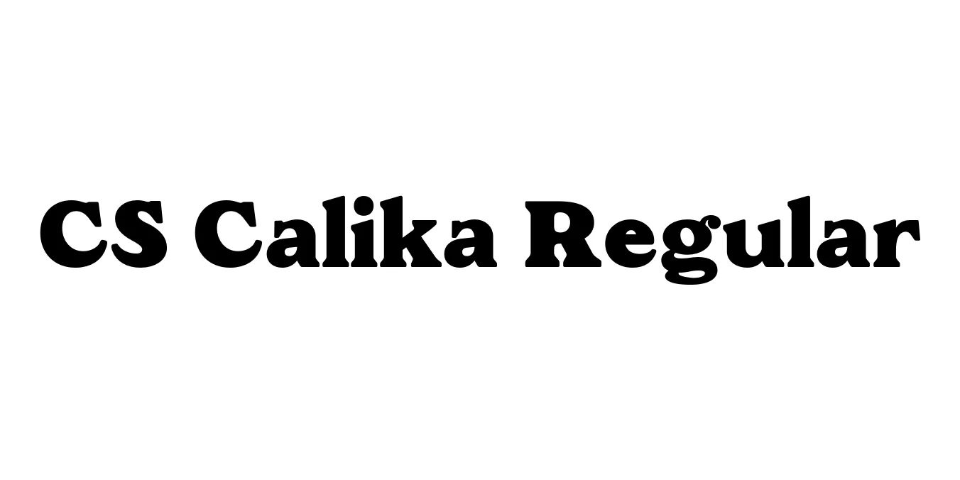 CS Calika Regular Font Preview