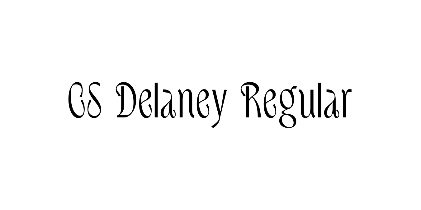 CS Delaney Regular Font Preview