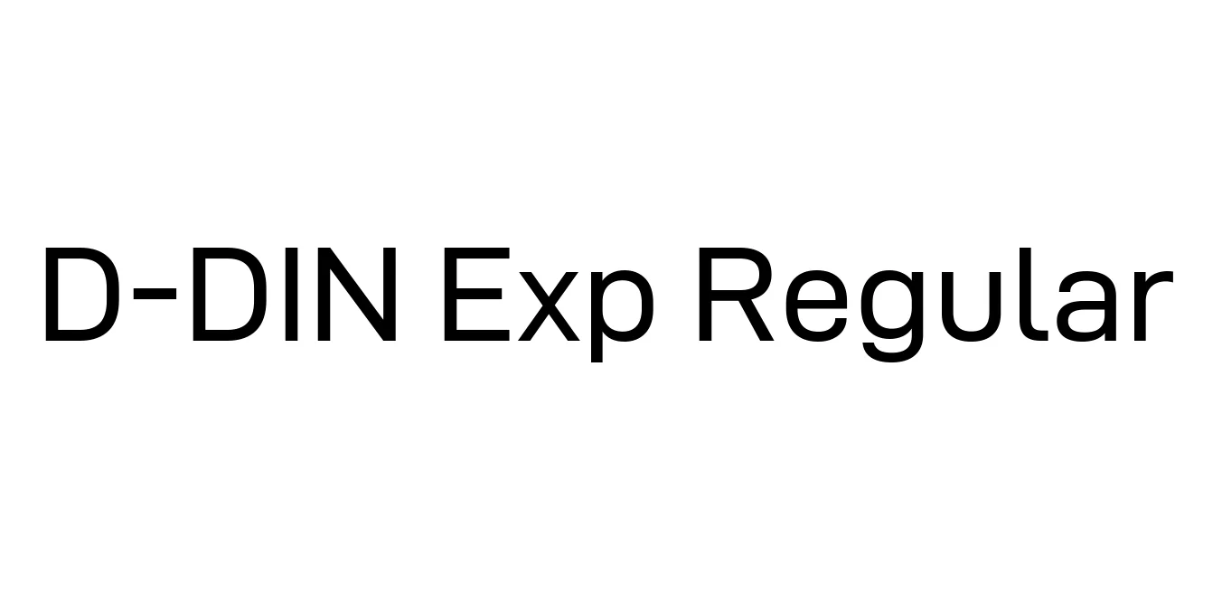 D-DIN Exp Regular Font Preview