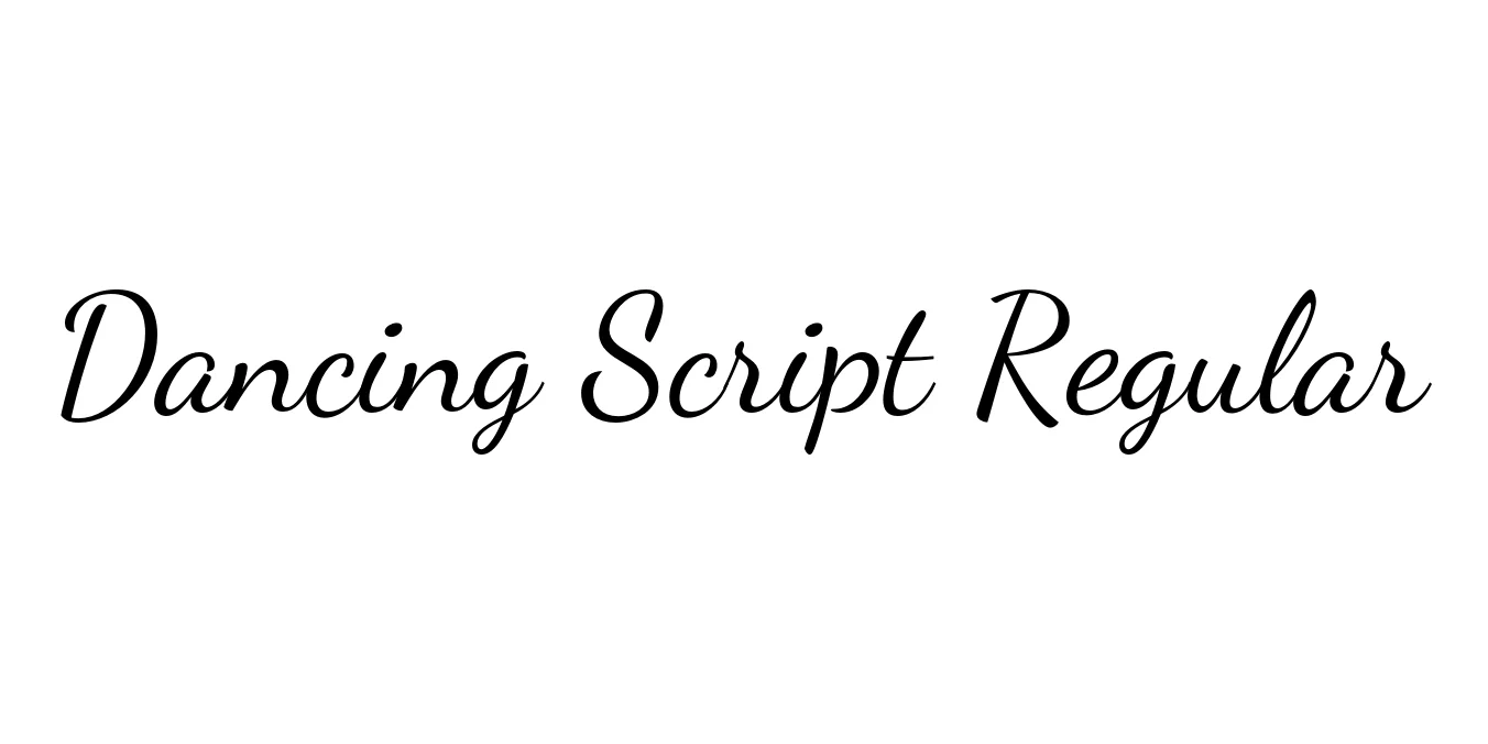 Dancing Script Regular Font Preview