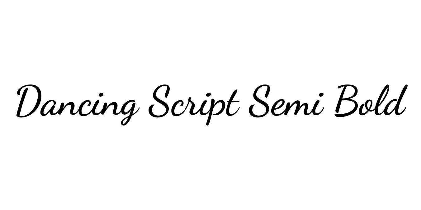 Dancing Script Semi Bold Font Preview