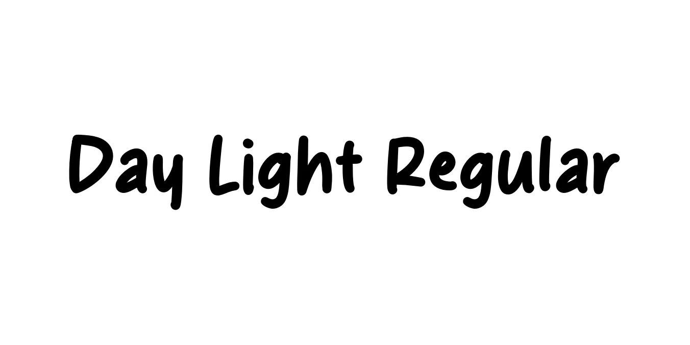 Day Light Regular Font Preview