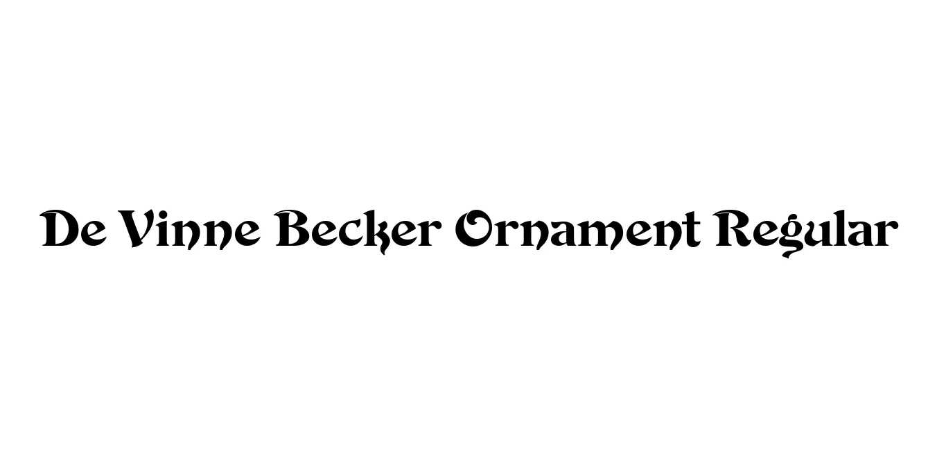 De Vinne Becker Ornament Regular Font Preview