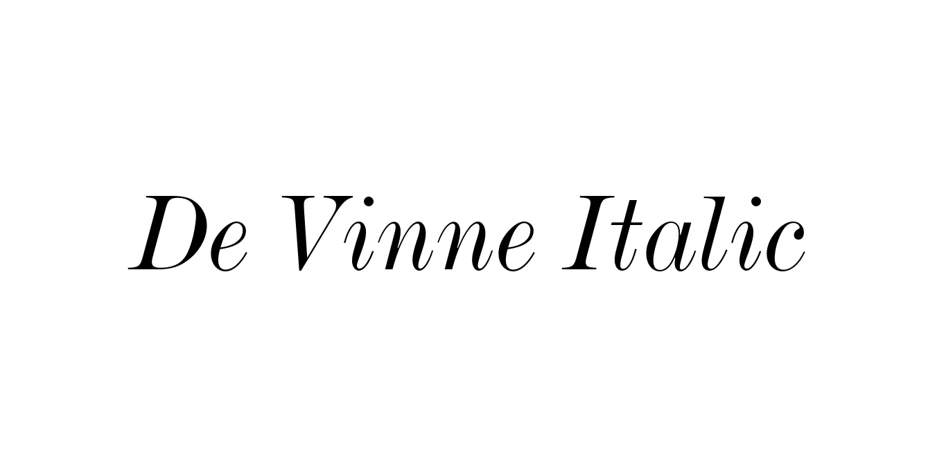 De Vinne Italic Font Preview
