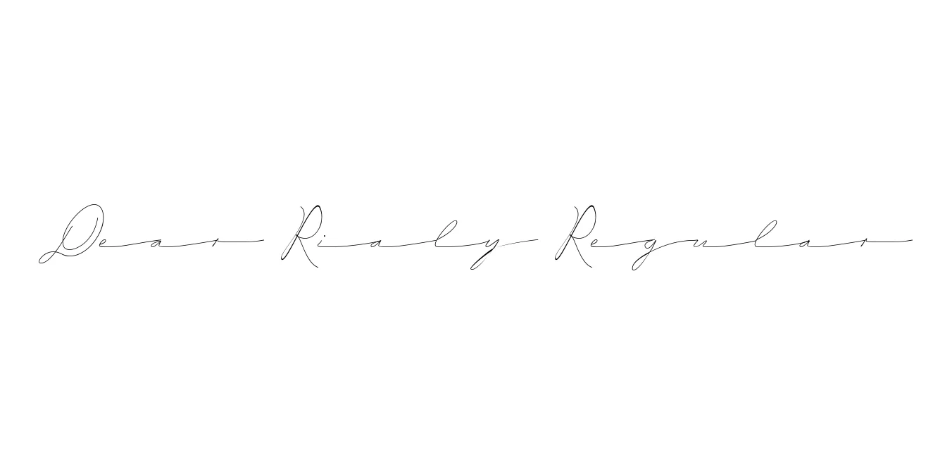 Dear Rialy Regular Font Preview