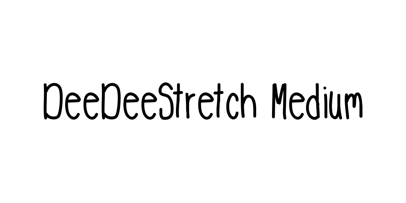 DeeDeeStretch Medium Font Preview