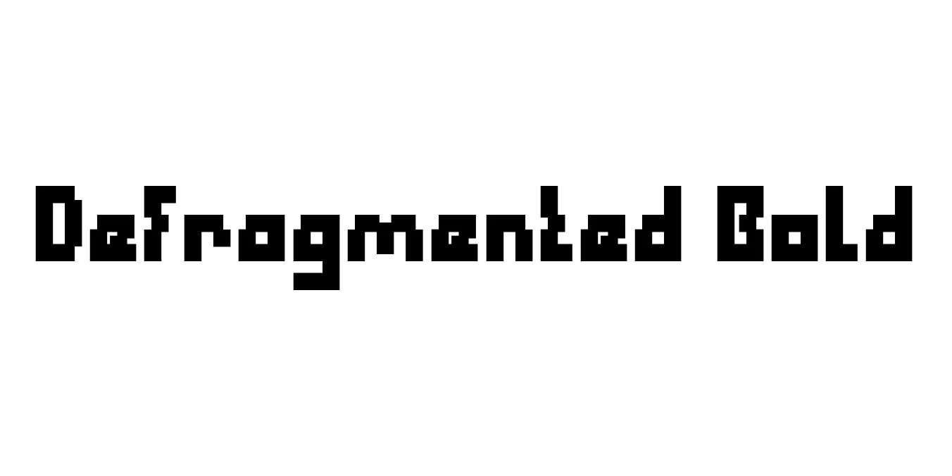 Defragmented Bold Font Preview