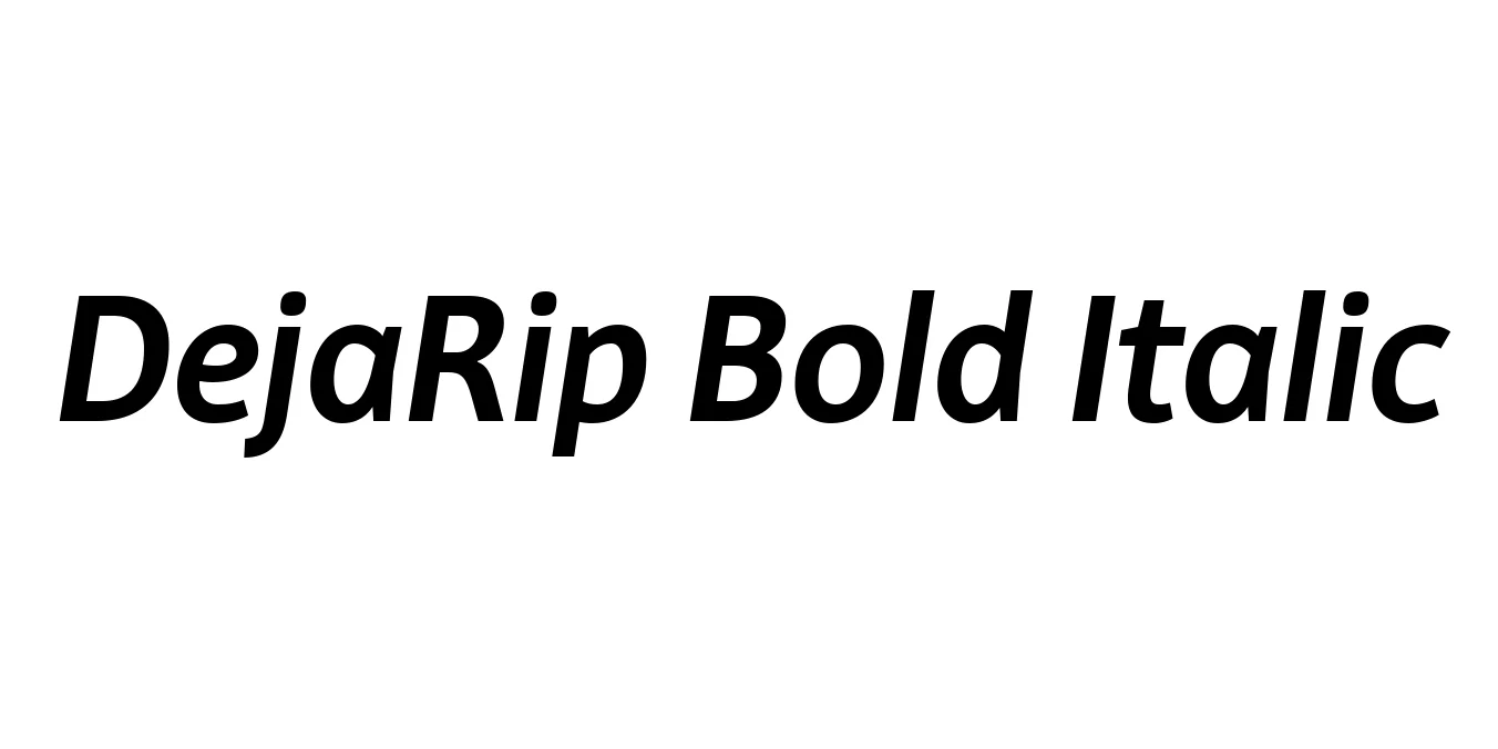 DejaRip Bold Italic Font Preview