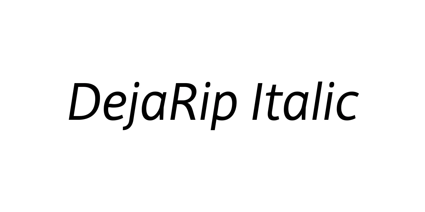 DejaRip Italic Font Preview