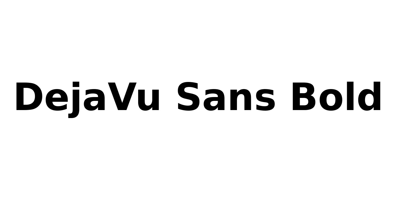 DejaVu Sans Bold Font Preview