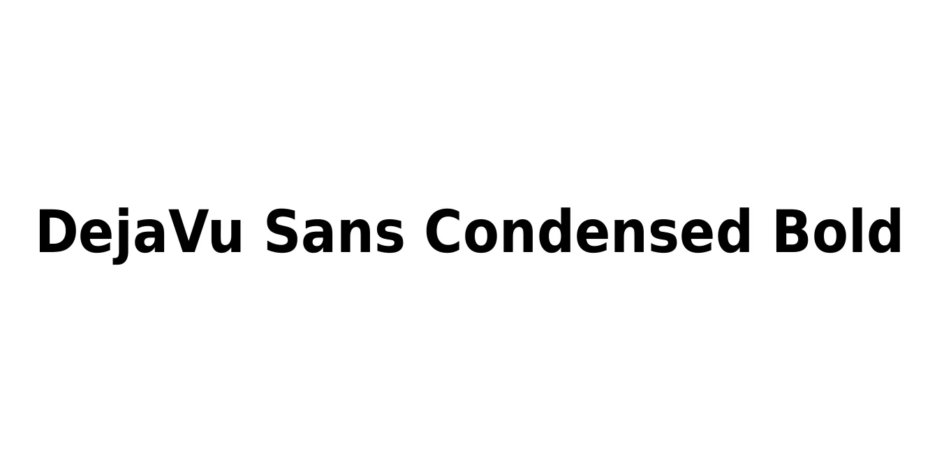 DejaVu Sans Condensed Bold Font Preview