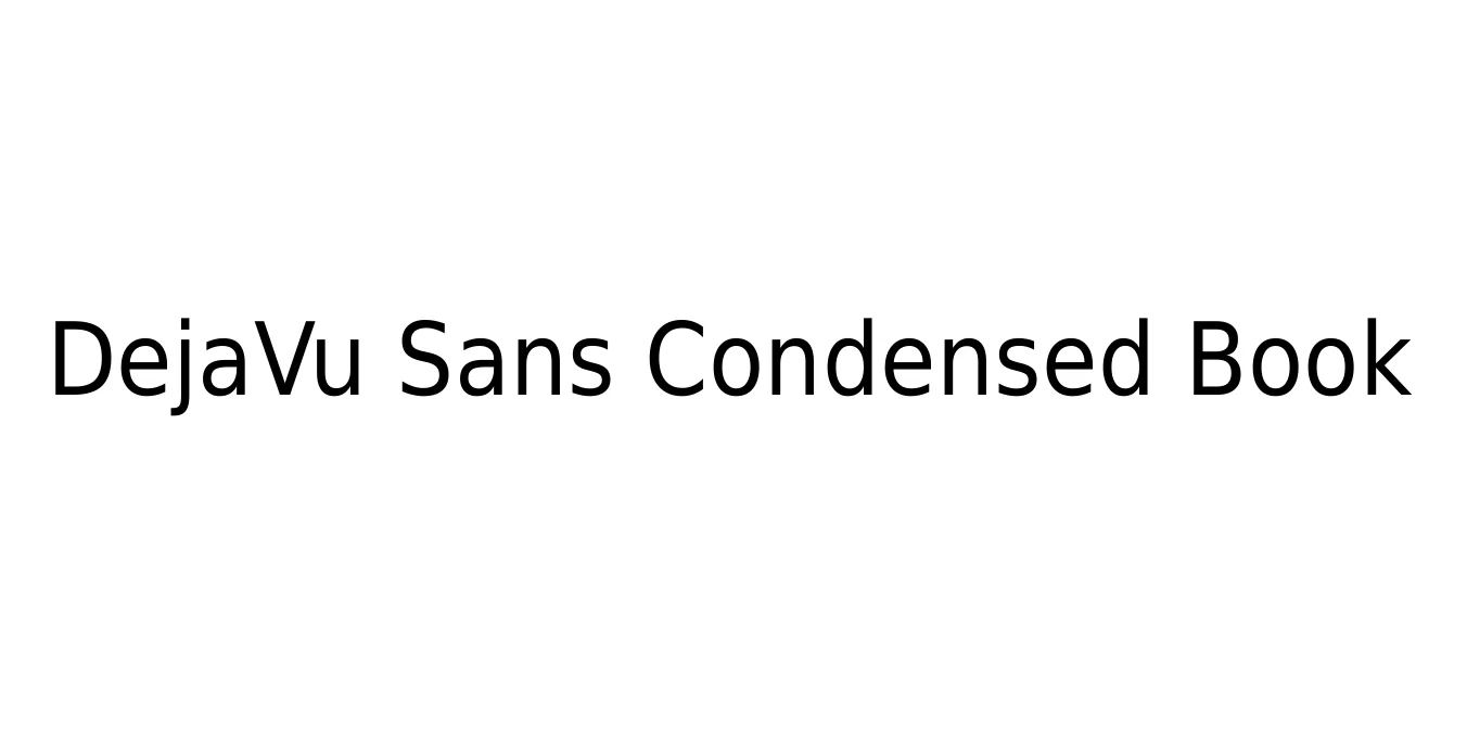 DejaVu Sans Condensed Book Font Preview
