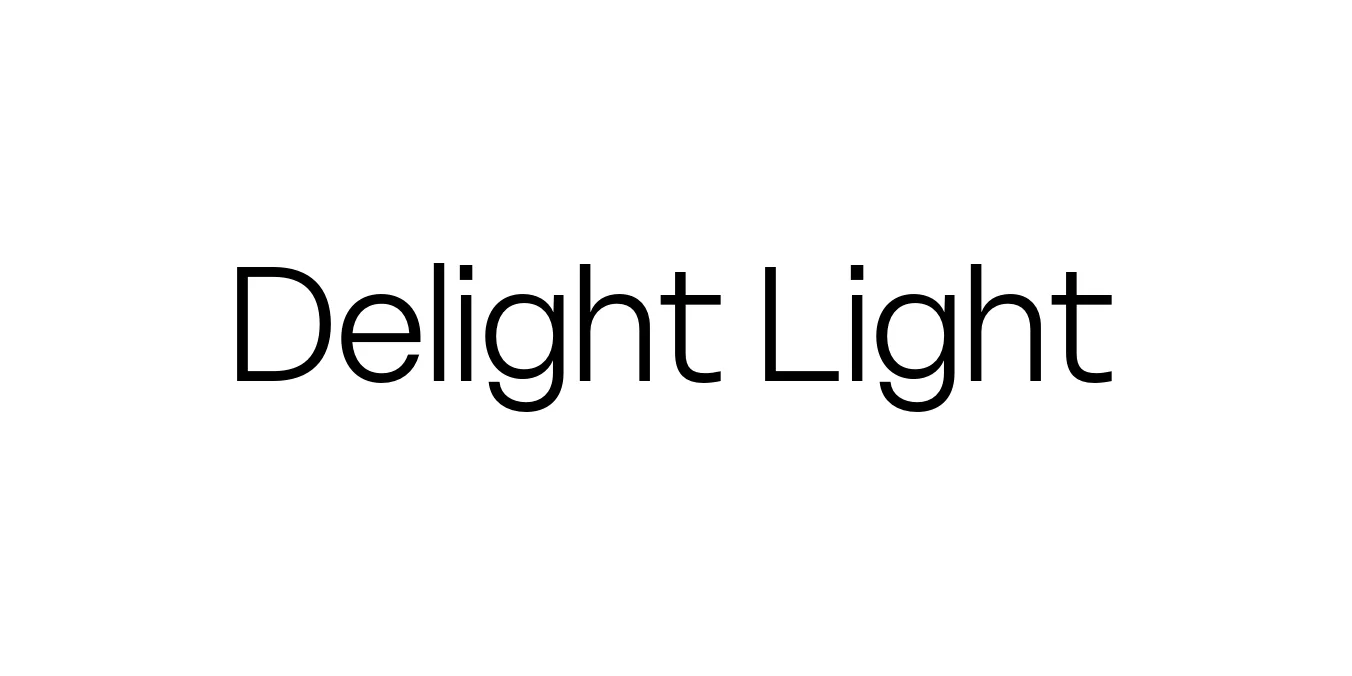 Delight Light Font Preview