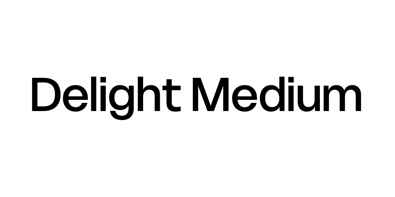 Delight Medium Font Preview
