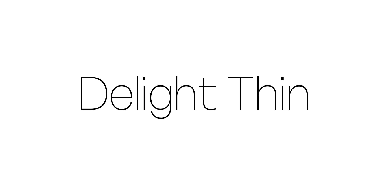 Delight Thin Font Preview