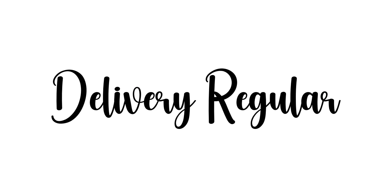 Delivery Regular Font Preview