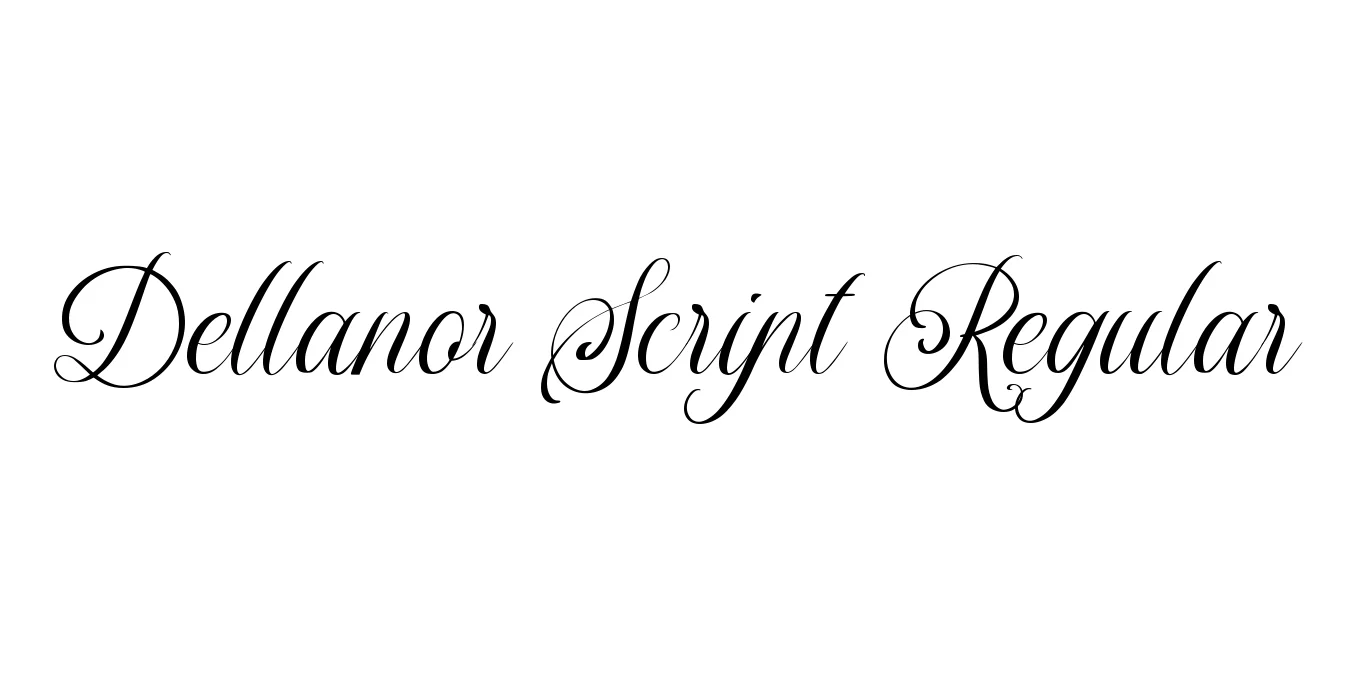 Dellanor Script Regular Font Preview