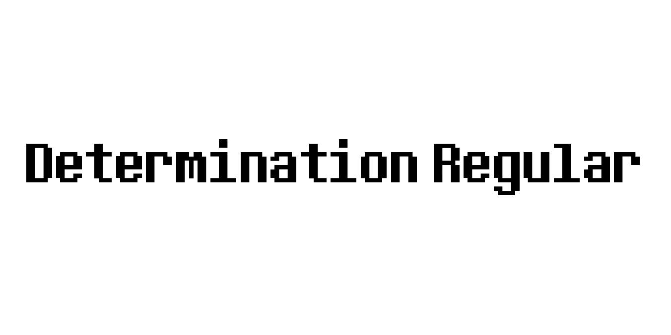 Determination Regular Font Preview