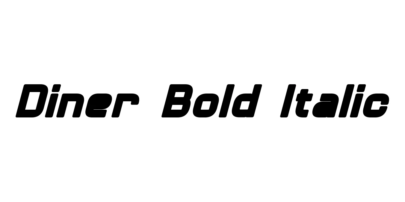 Diner Bold Italic Font Preview