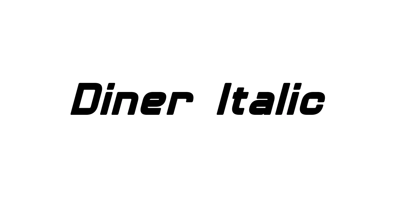 Diner Italic Font Preview
