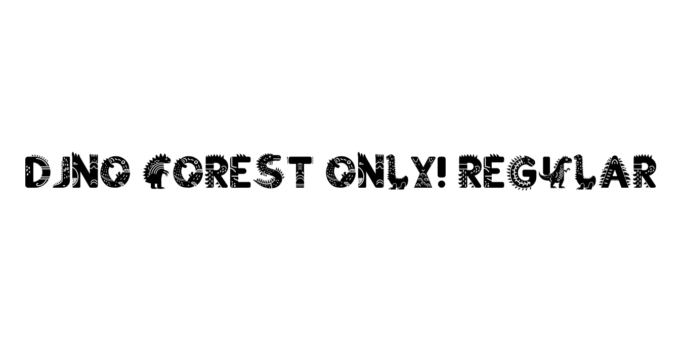 Dino Forest Regular Font Preview