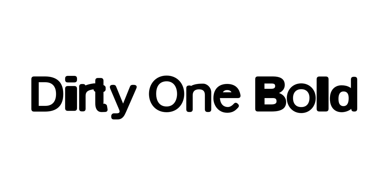 Dirty One Bold Font Preview